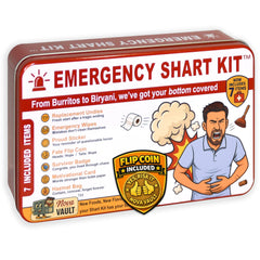 Nova Vault Funny Emergency Shart Kit box tin shown as a bold gag gift.