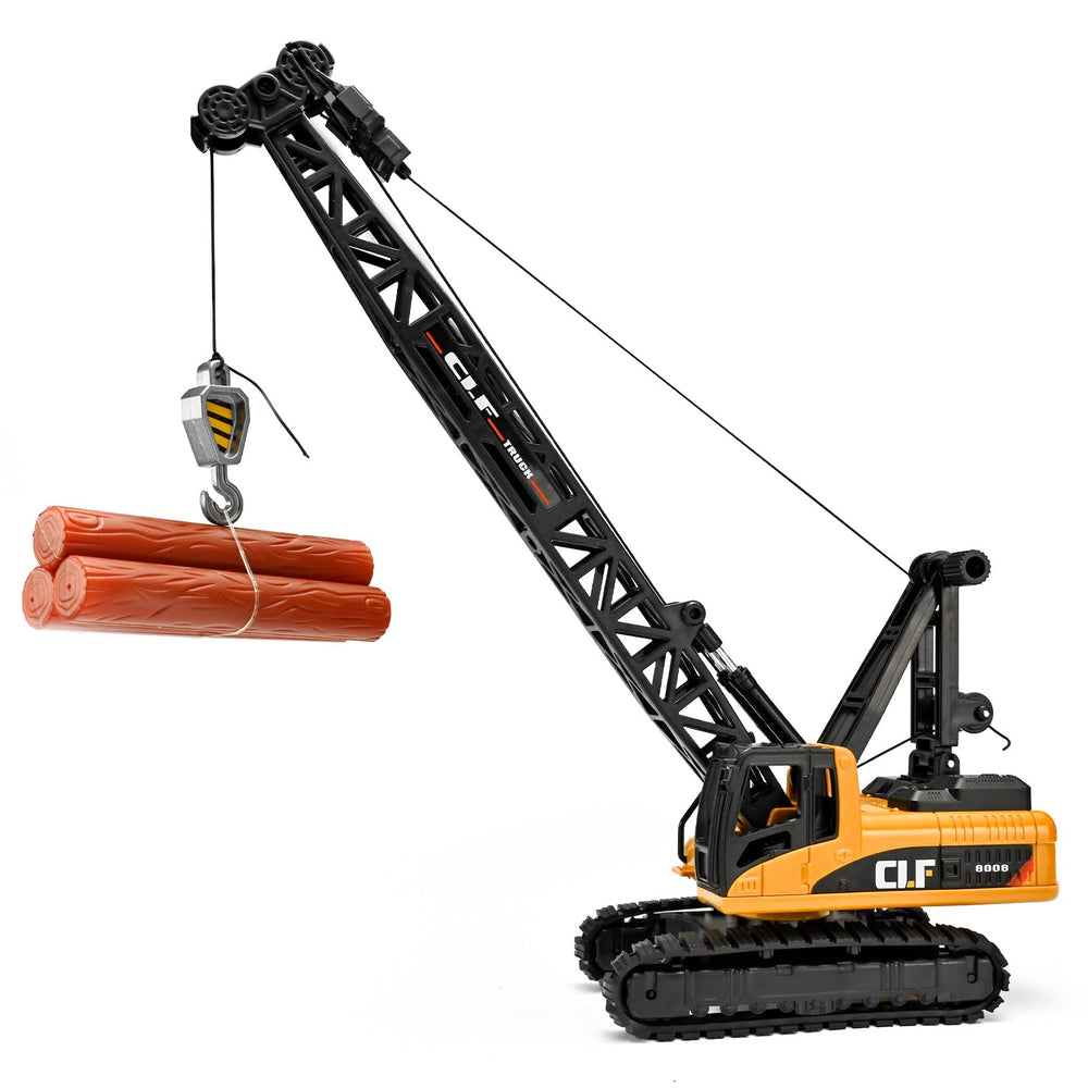 NOVAFUSION crane truck cab with rotatable arm for realistic play and hands-on learning.