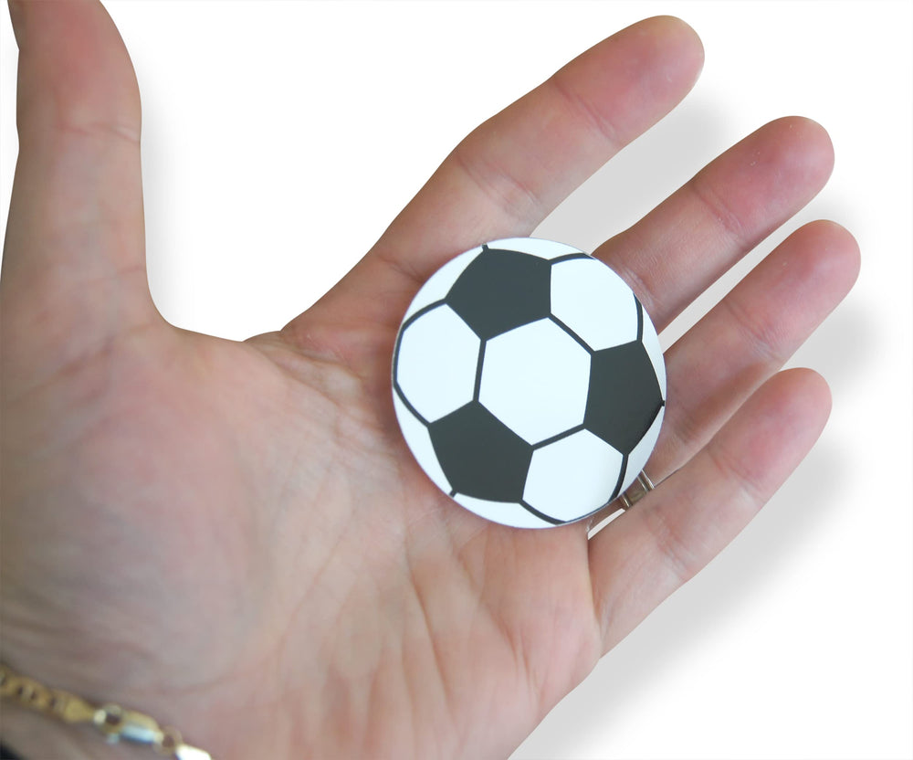 Novel Merk soccer ball decals on lockers boost school spirit with repositionable charm.