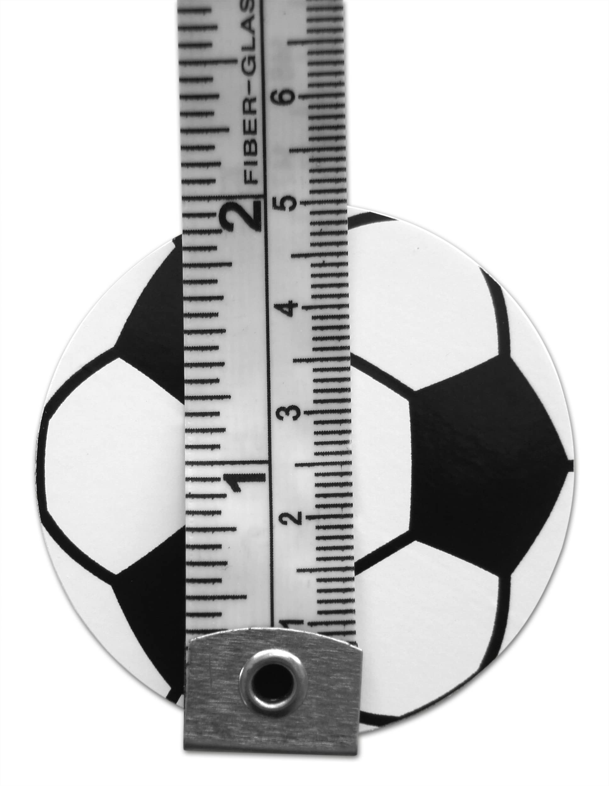 Novel Merk soccer ball decals on phone provide playful style and simple personalization.