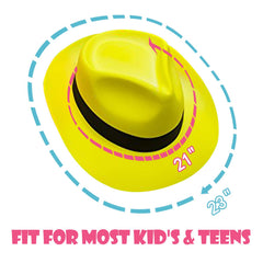 Novelty Place 24-pack neon hats shown together for group celebrations.