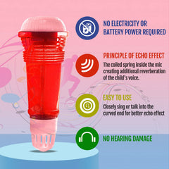 Novelty Place Echo Mic for Kids, held by child, portable storytelling.