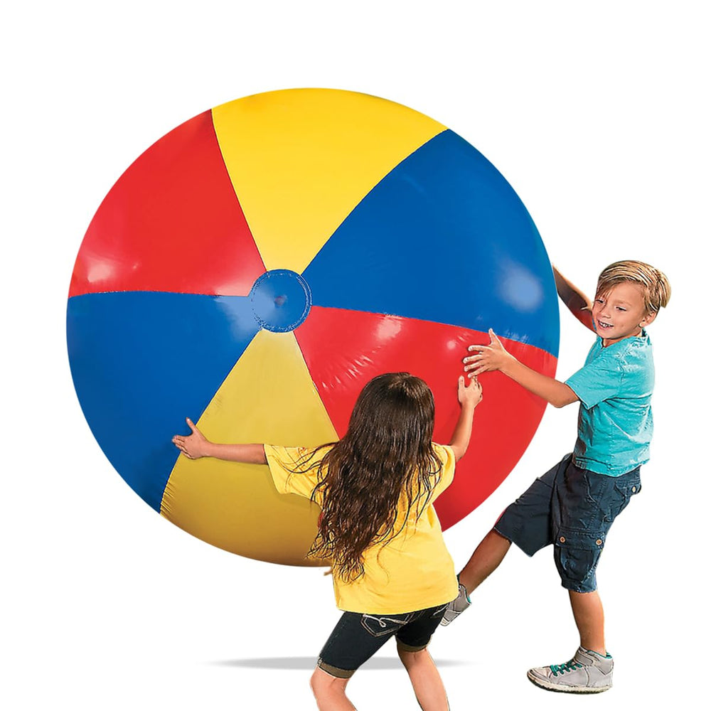 Novelty Place giant beach ball side view in thick vinyl for durability
