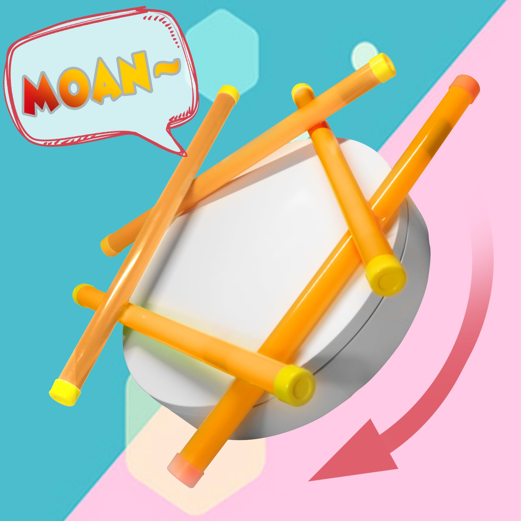 Novelty Place groan tube orange 16-inch in party scene creates lively atmosphere.