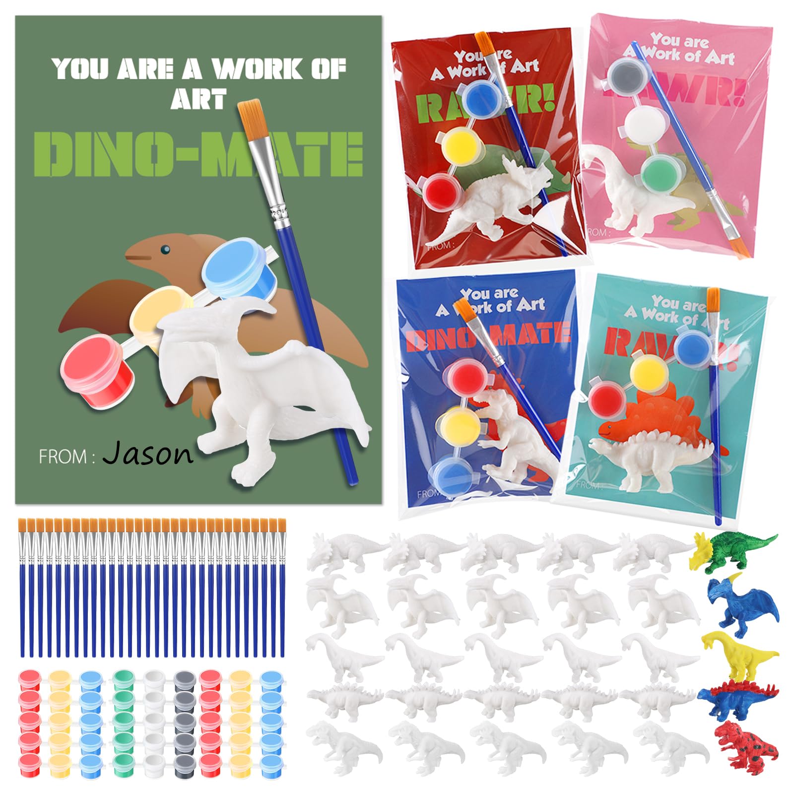 Noveread dinosaur paint kit box for easy gifting and party crafts