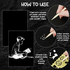 Noveread scratch paper stencils help you shape patterns easily