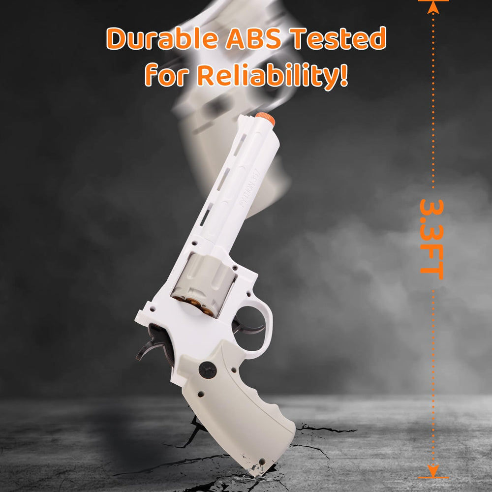 NOVOCA cosplay ready revolver with tactical details for costumes