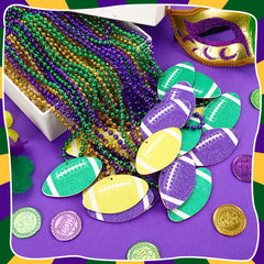 NOVWANG green-purple-gold beads complement outfits for theme parties and celebrations