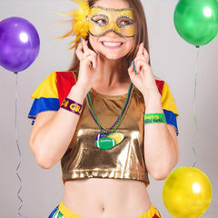 NOVWANG 31.5-inch bead necklaces fit most party outfits with bold color