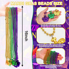 NOVWANG Mardi Gras necklace pendant—2.5-inch focal charm enhances carnival looks