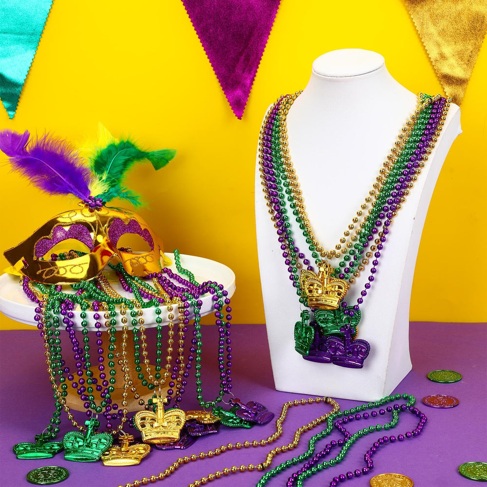 NOVWANG Mardi Gras necklace provides reliable, fade-resistant party accessories