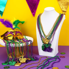 NOVWANG Mardi Gras necklace provides reliable, fade-resistant party accessories