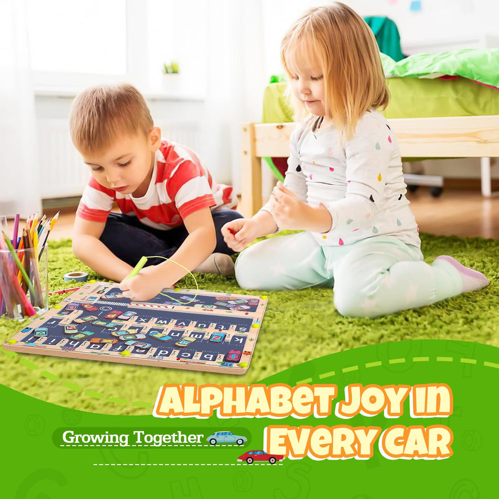 NOWRICH Gift-ready alphabet maze toy shown in packaging for easy gifting.