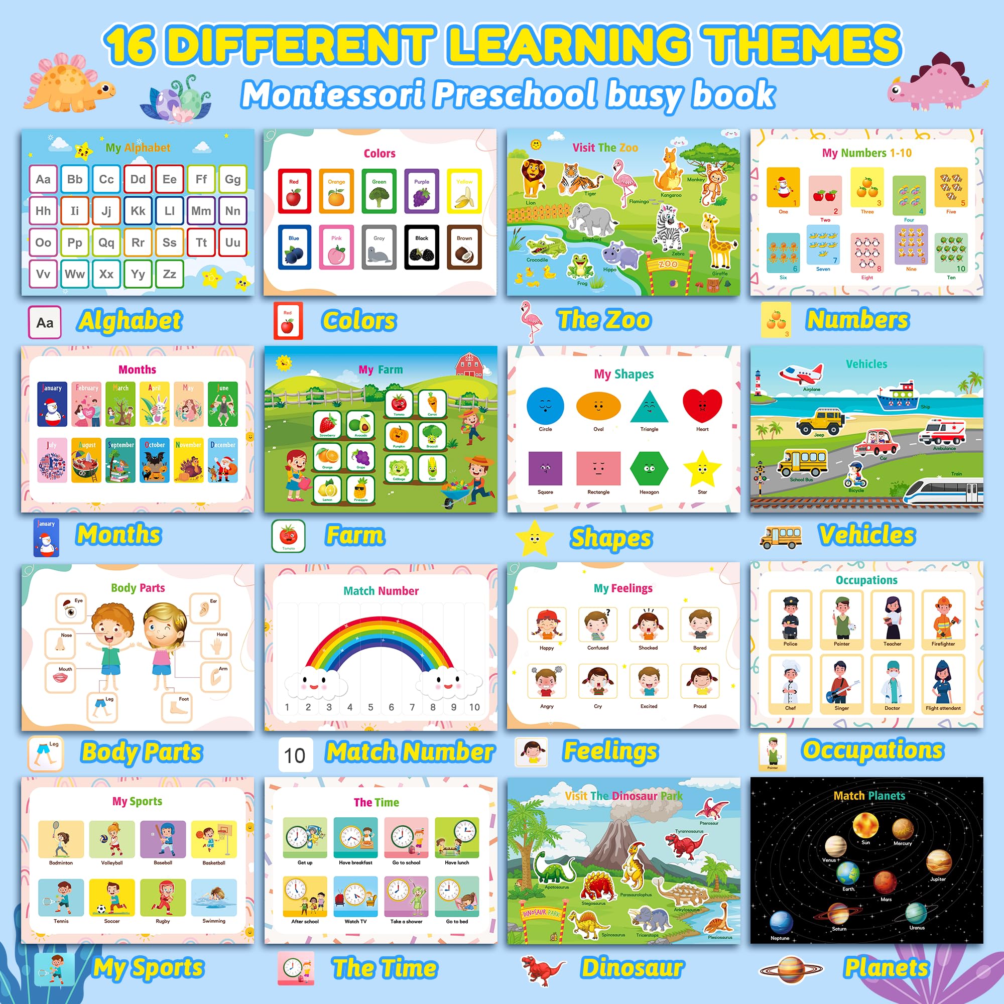 NOWRICH Montessori Busy Book numbers writing page reinforces counting and handwriting practice.