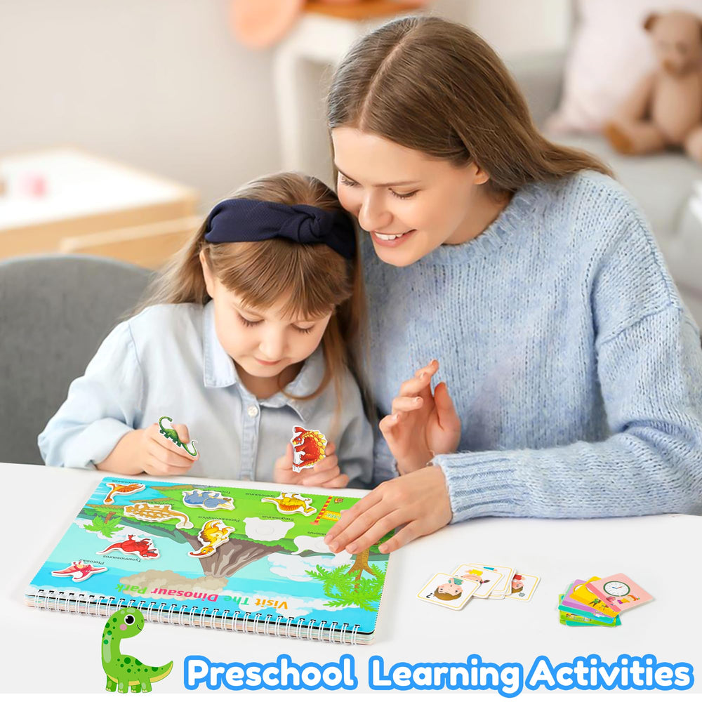 NOWRICH Montessori Busy Book pens and storage bag included enable portable learning.