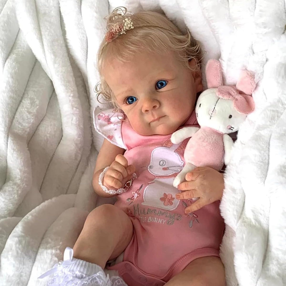 NPKCJZY lifelike reborn doll 18-inch front view for imaginative play