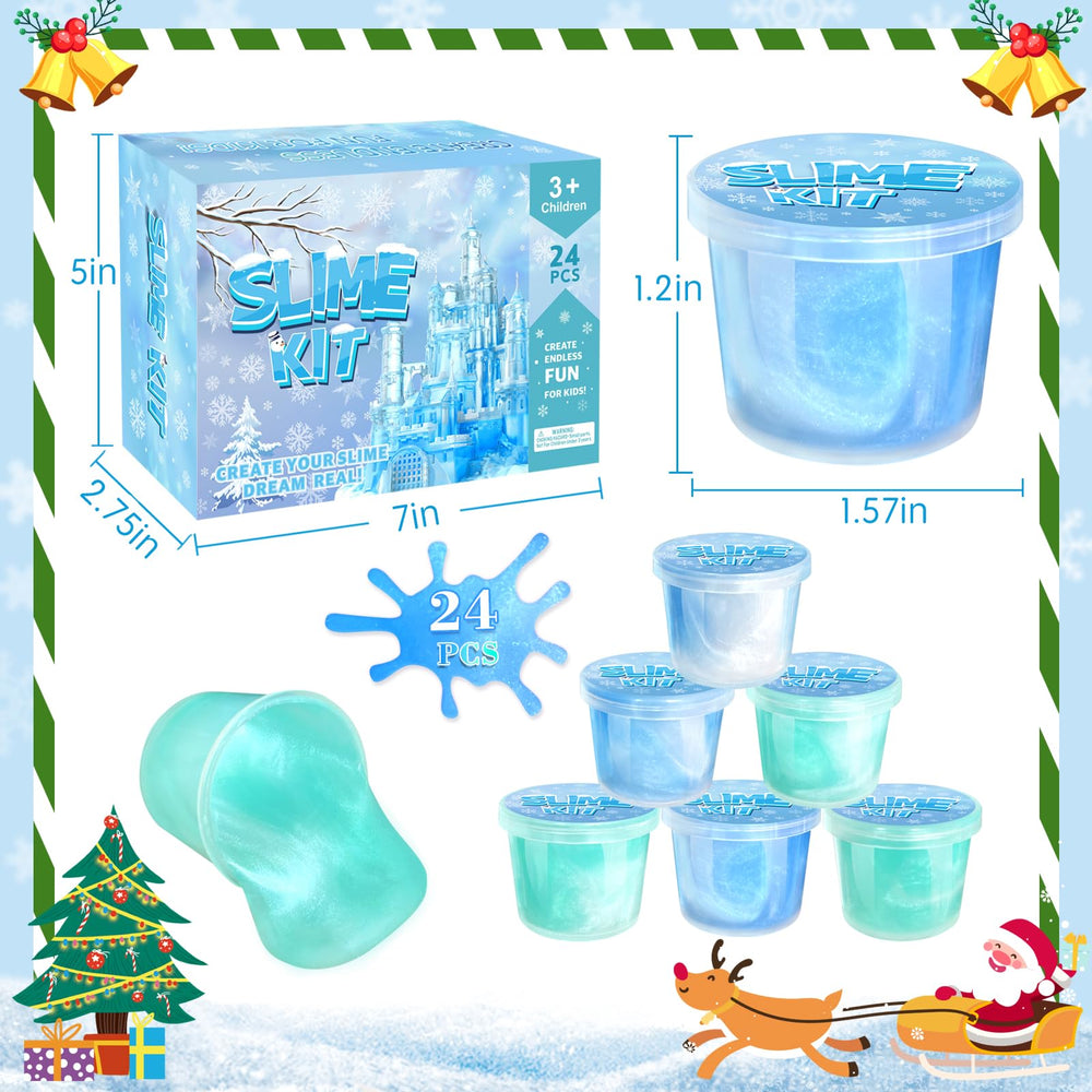 NPNE blue slime cup offers stretchy, non-sticky play for mess-free fun.