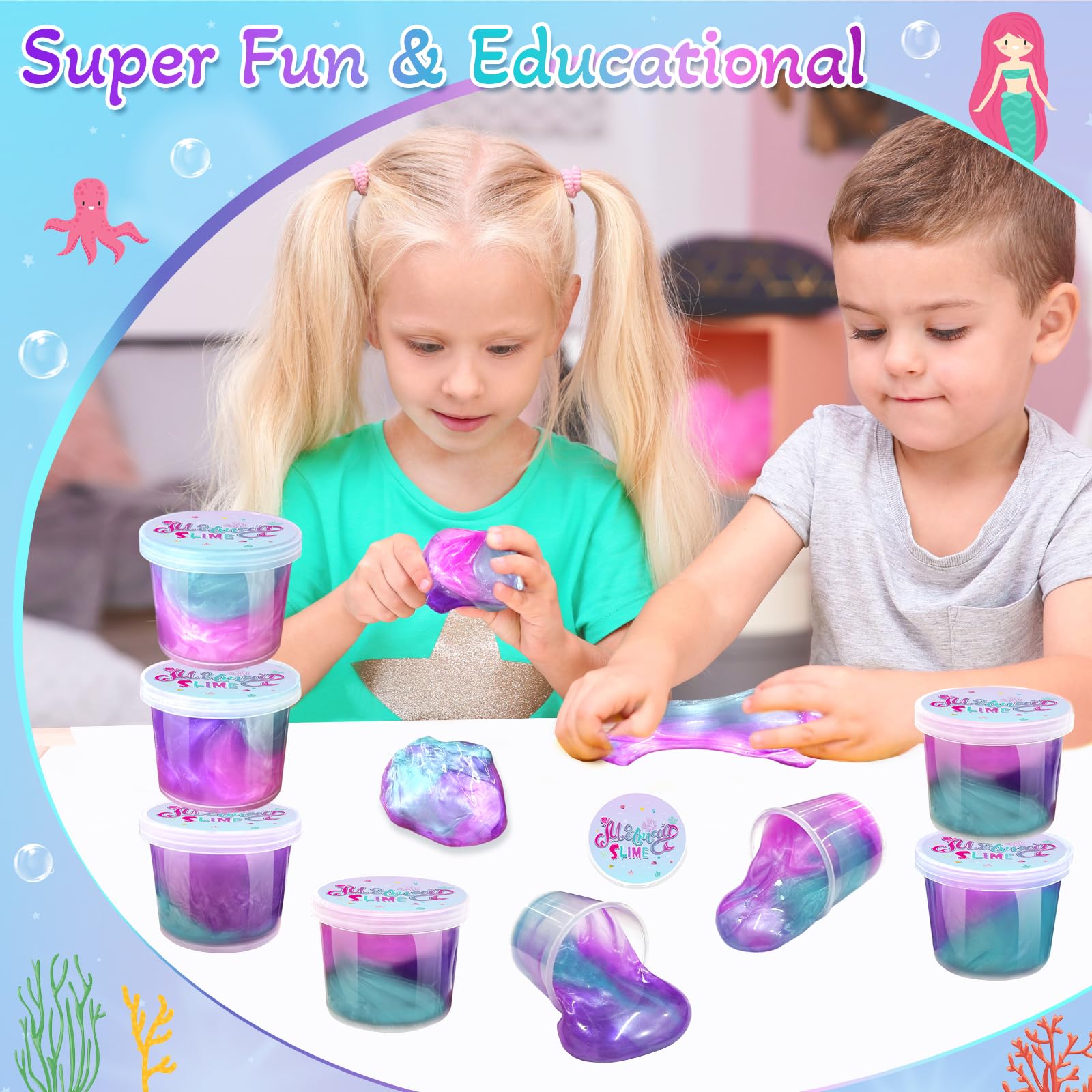 NPNE stretchy, non-stick slime texture that's easy to shape.