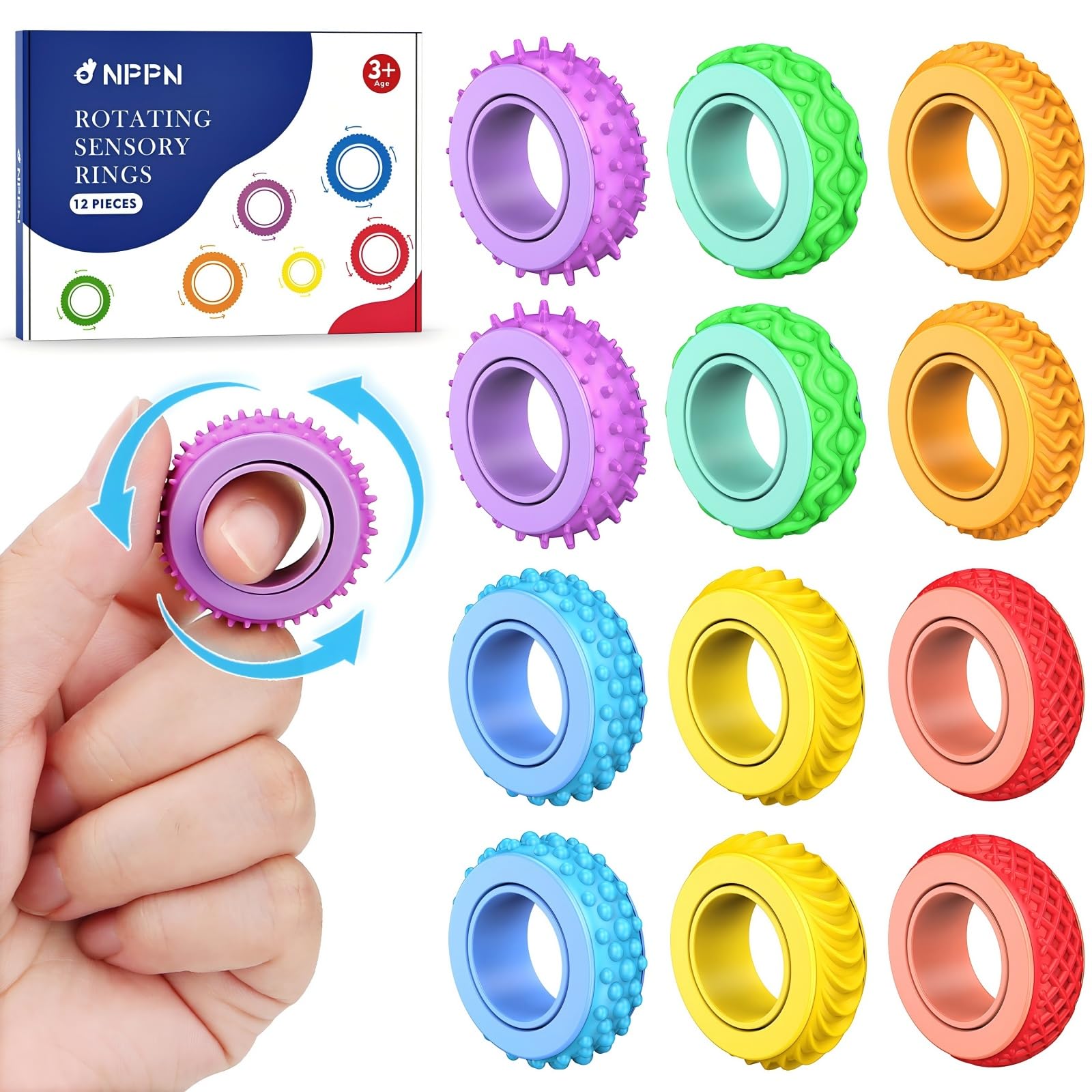 NPPN fidget ring spin action for calm classroom focus.