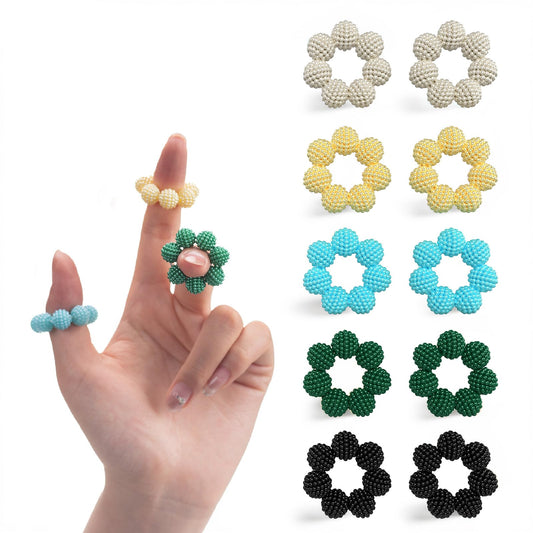 NPPN Spiky Sensory Rings, 10 pack main image for quiet focus and stress relief during work