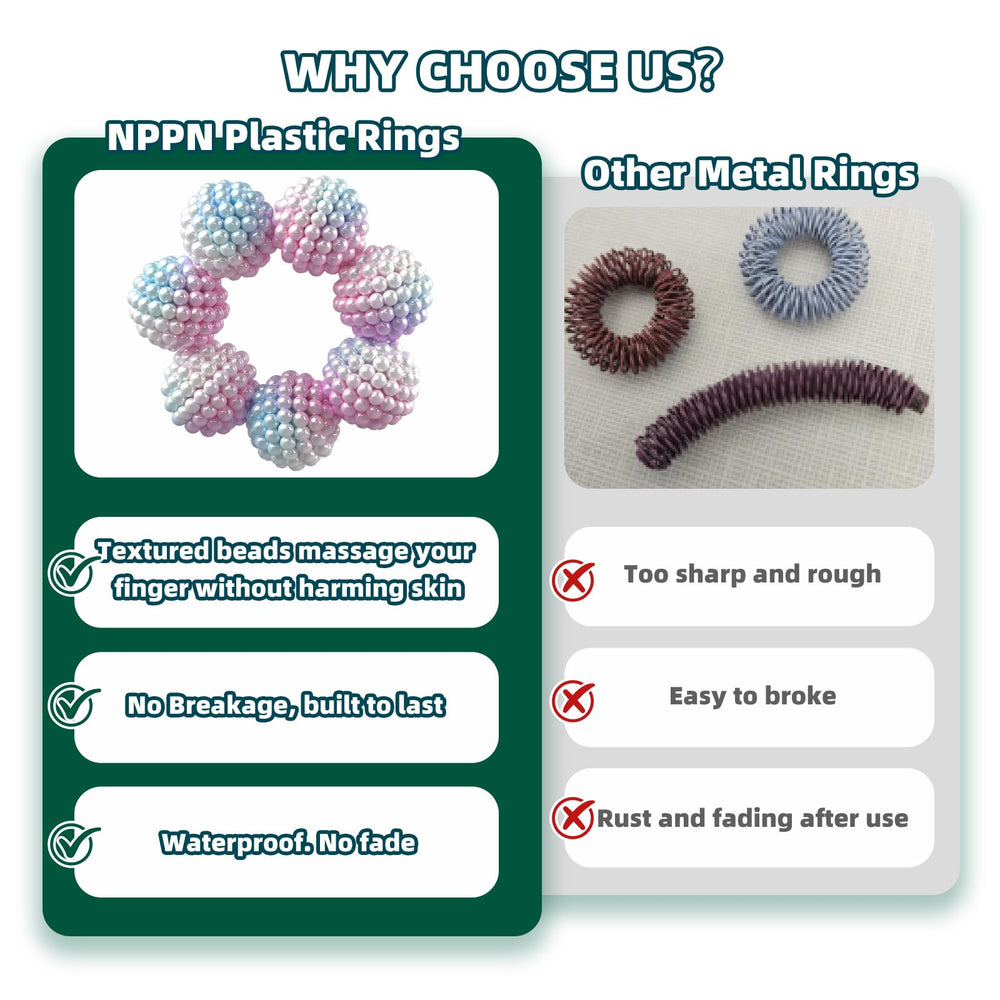 NPPN Spiky Sensory Rings five colors option promotes personal style and focus