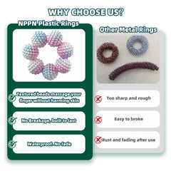NPPN Spiky Sensory Rings five colors option promotes personal style and focus