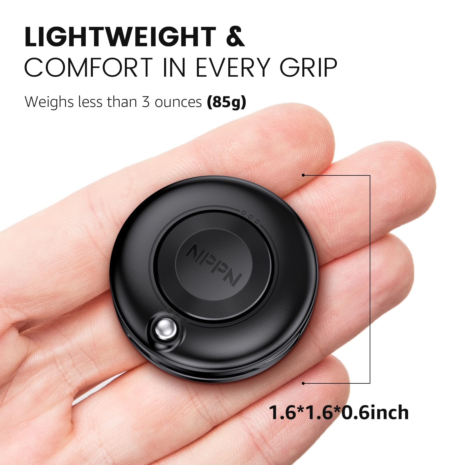NPPN Wobble Spinner pop-retract metal-piece with tactile click feedback