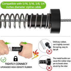 NTR zipline spring brake rubber end-stoppers demonstrate durable performance across seasons.