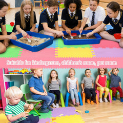 Nuanchu bright rainbow foam mats help kids learn colors during play