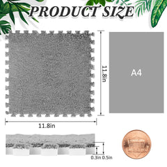 Soft EVA foam Nuanchu gray floor tile close-up for comfortable play