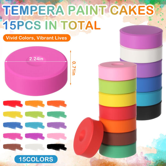 Nuanchu tempera paint cakes with a wet brush for easy application.