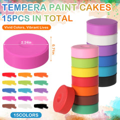 Nuanchu tempera paint cakes with a wet brush for easy application.