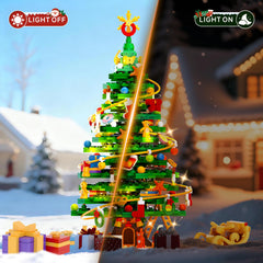 Nubee light kit glowing with festive colors for ambiance.