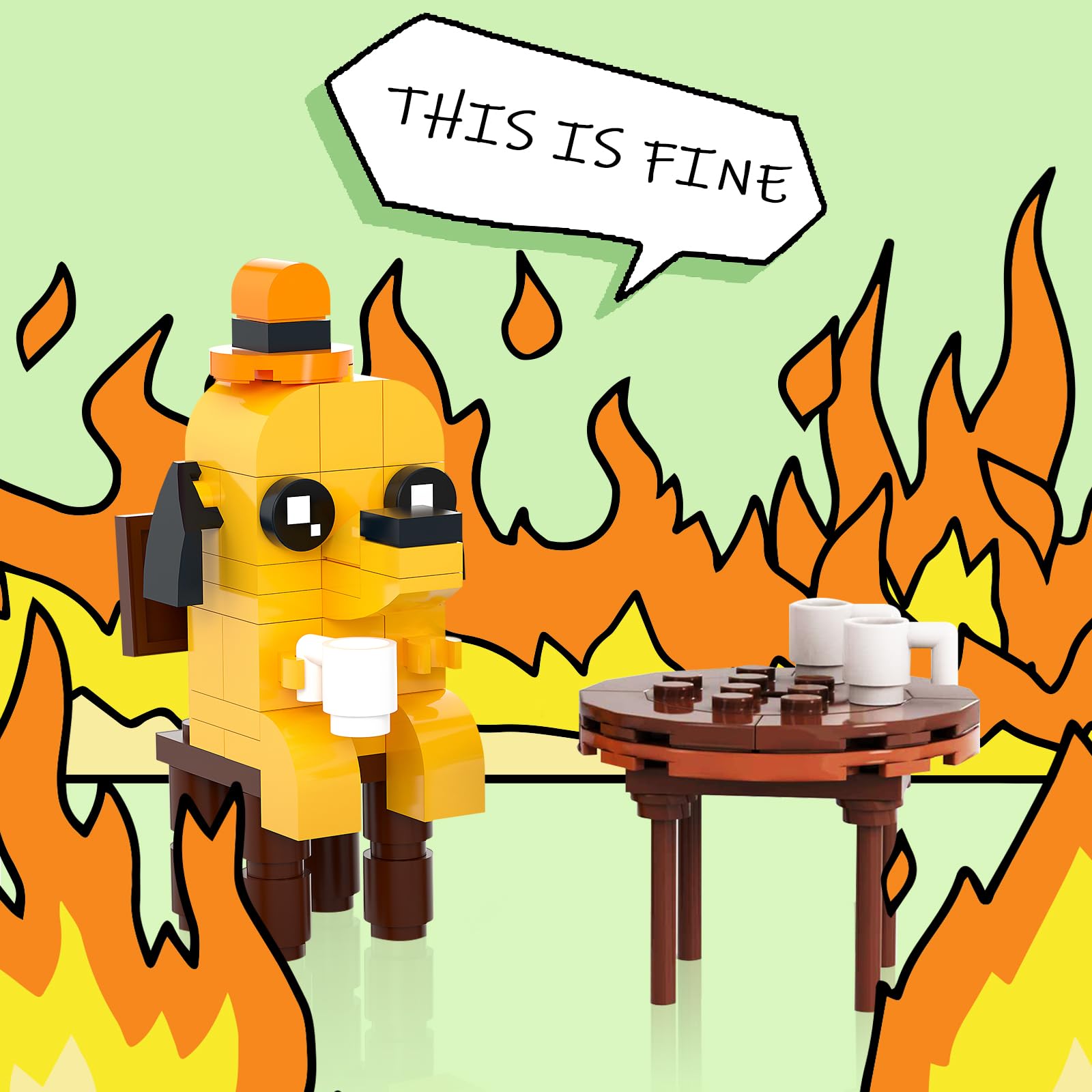 Nubee This is Fine meme-inspired toy sparks creativity when kids build and imagine stories