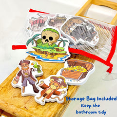 NUBUNI bath wall toy pirates ship adds wall-mounted fun to routines.