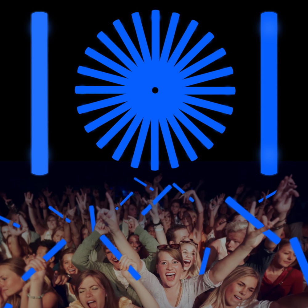 NUDALA blue glow foam sticks for party decor and safe lighting.