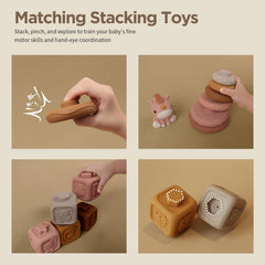 Nueplay block with triangle top inviting stacking practice and problem solving