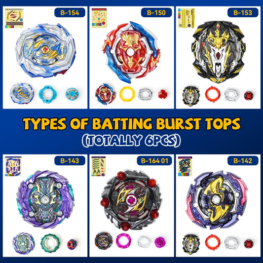 Nuffunx Bay Blade six tops launcher set supports quick start battles