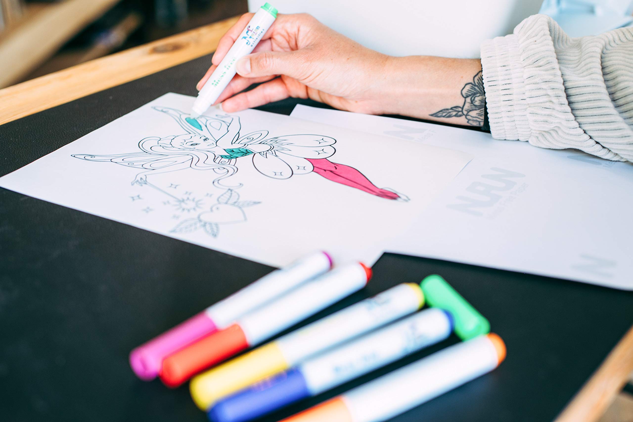 NuFun printable option lets you print custom images for personalized coloring.