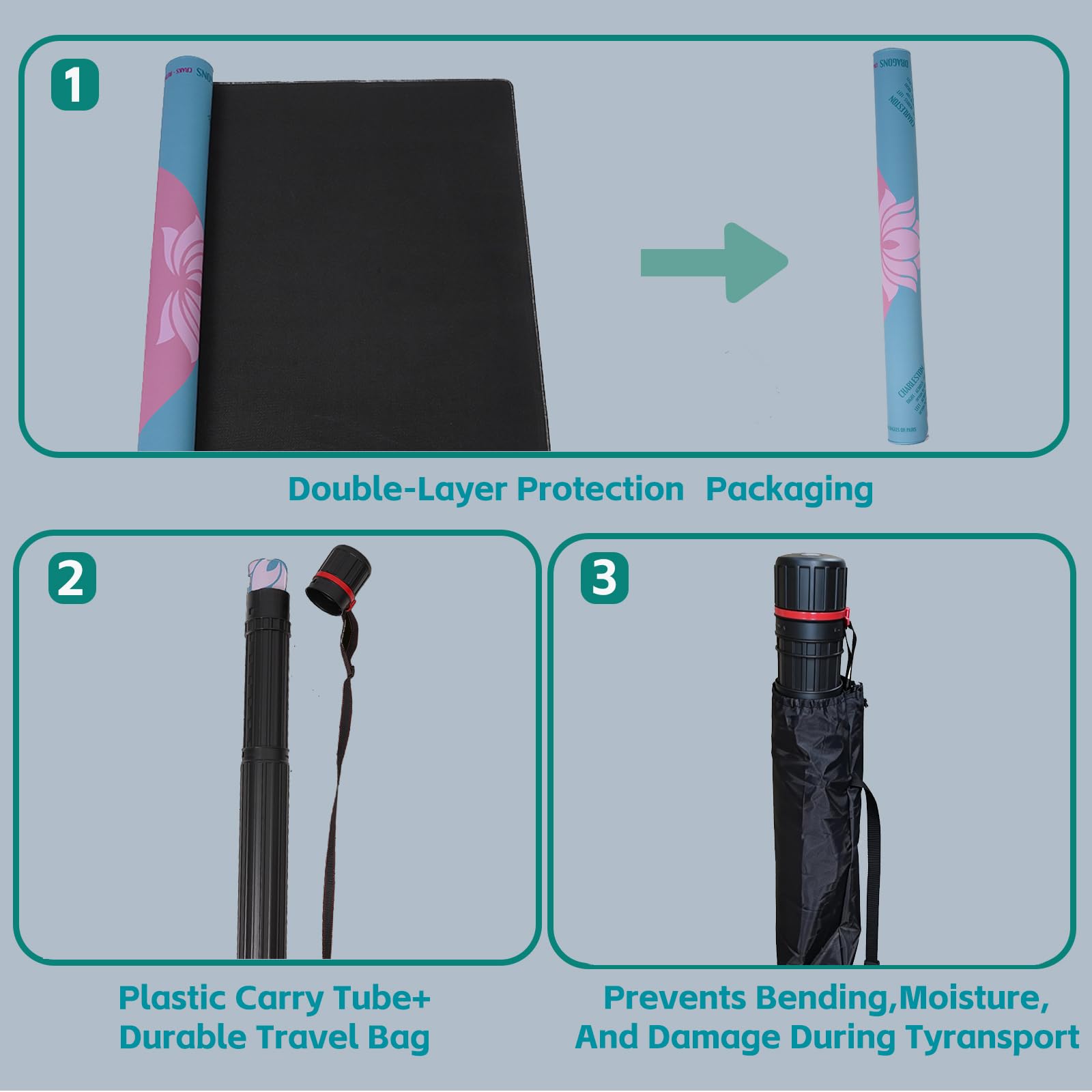 Nugnurt pink mahjong mat reduces tile noise and protects table surfaces.