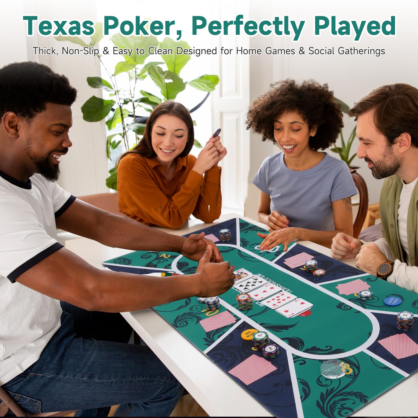 Nugnurt poker mat carry bag for storage and travel