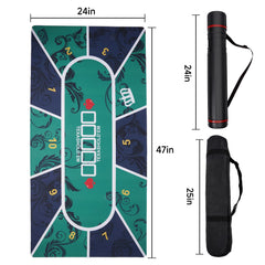 Nugnurt poker mat with non-slip backing keeps the table steady during hands