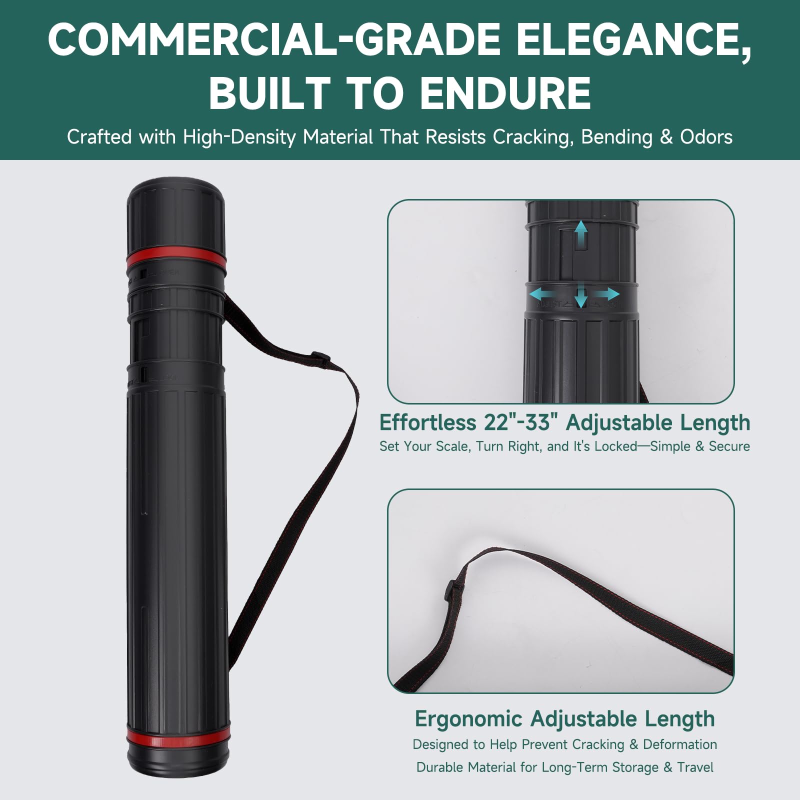 Nugnurt poker mat rolled in its tube for easy transport