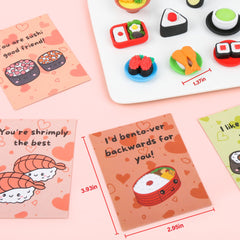 NUJOVI sushi eraser card close-up, durable materials for repeated use.