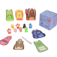 NUJOVI Valentine chick pop-eye card keychain, vibrant party-friendly design.