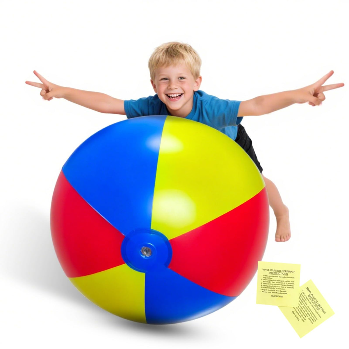 Nujzuir 28in beach ball front view for standout pool party fun