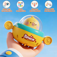 NUMBERFUN no-battery toy emphasizes simple press-and-go action for independent play.