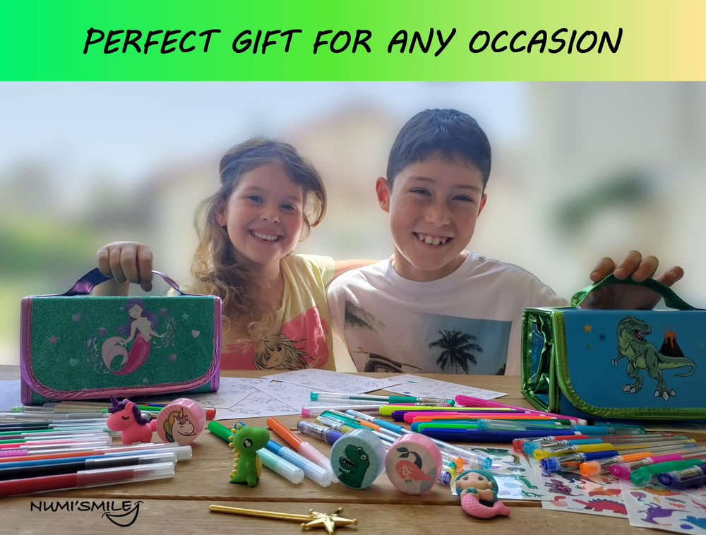 NUMI'SMILE dino sharpener and eraser keep pencils tidy during crafts