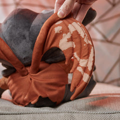 Close-up of detailed stitching on Numskull Oryx plush