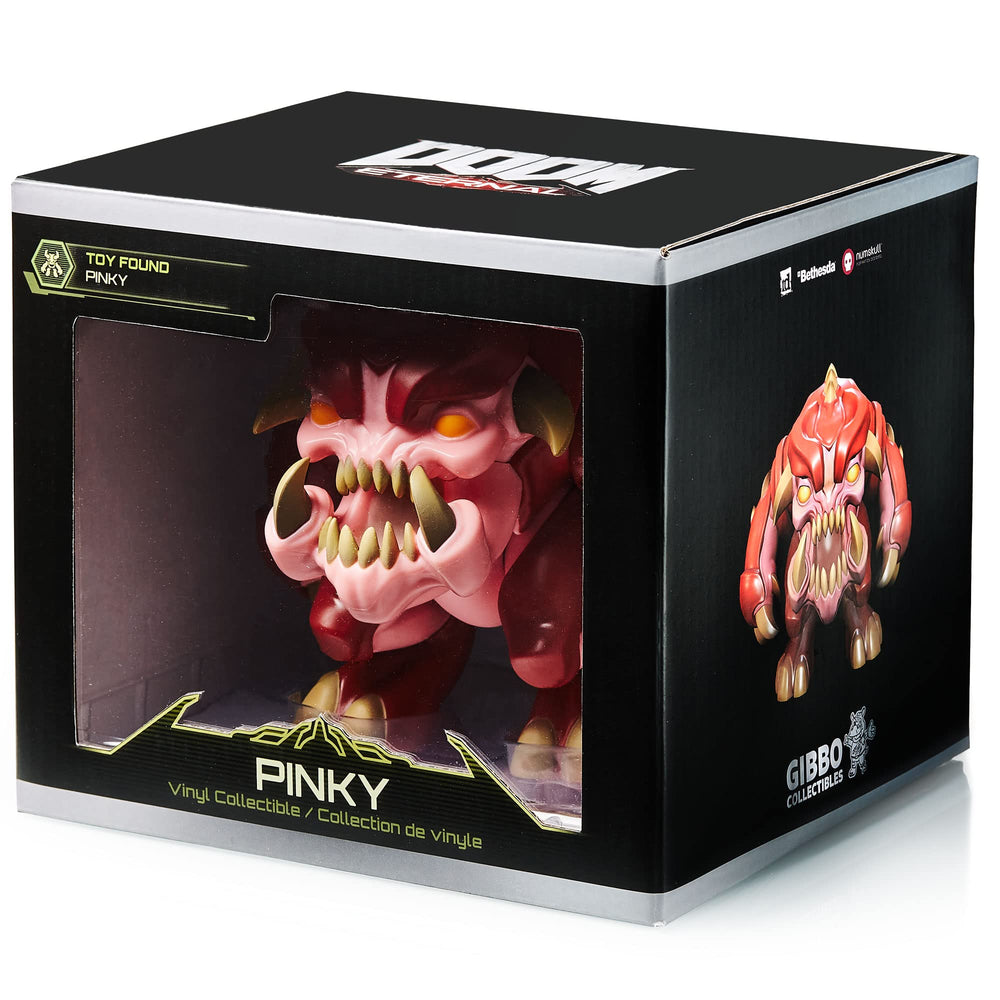 Numskull Pinky Doom Eternal figurine, poseable limbs for dynamic poses.